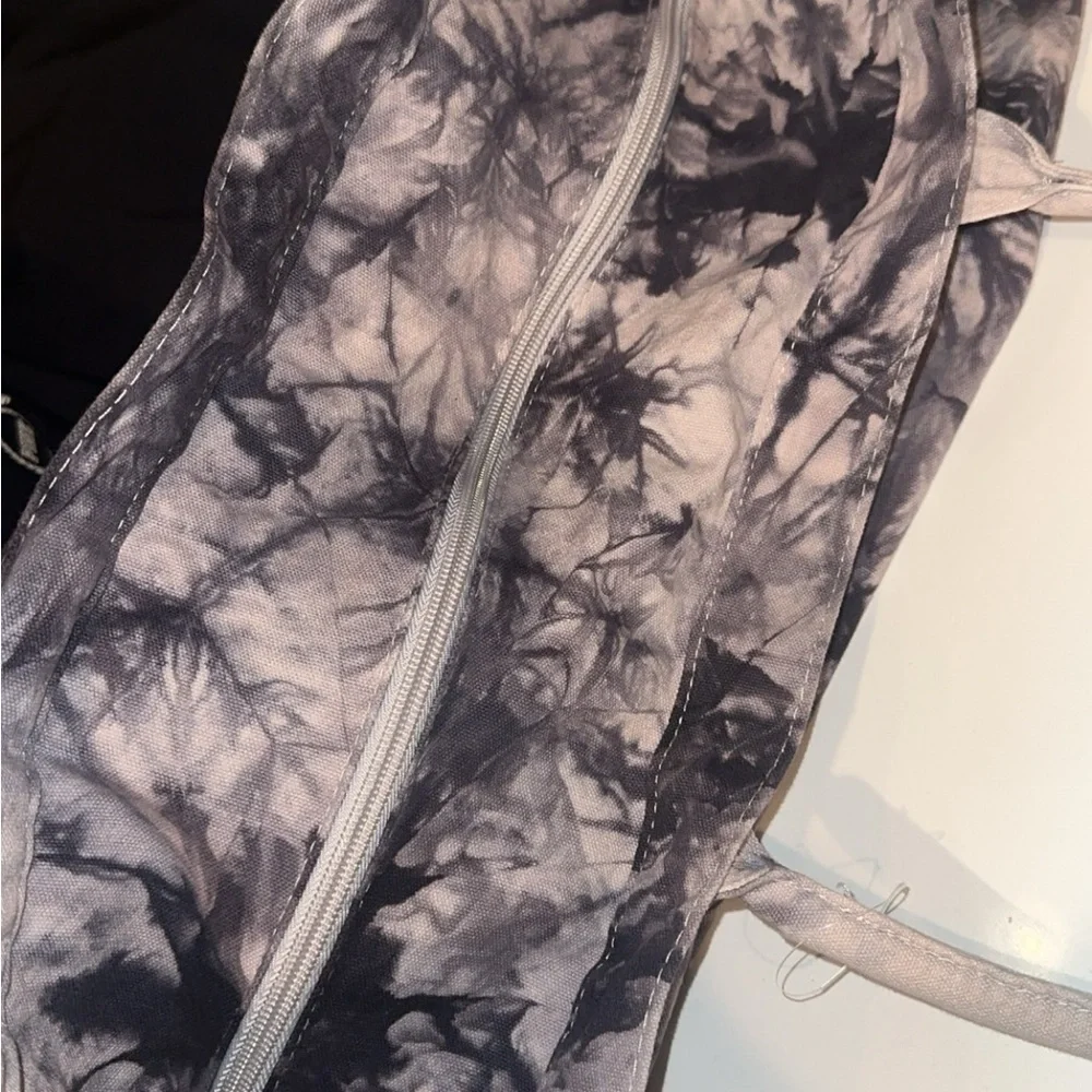 PINK Victoria's Secret Gray Tie-Dye Tote Overnight Bag